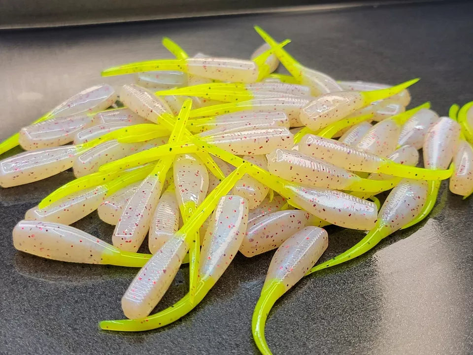 (24 ct.) 2" Slab Hunter Soft Plastic Bait - Hot Tails