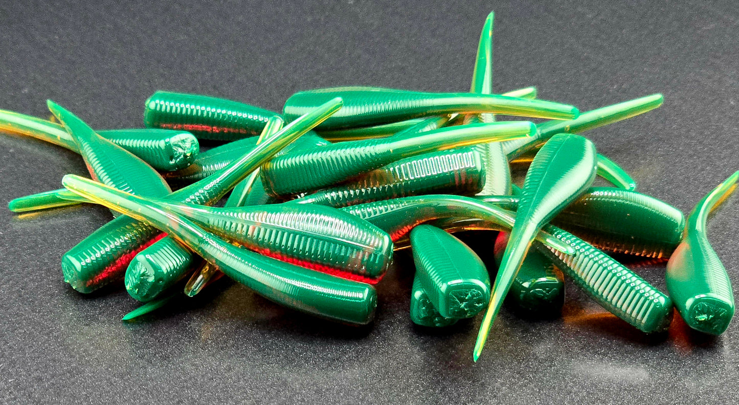 (24 ct.) 2" Slab Hunter Soft Plastic Bait - Solid Colors
