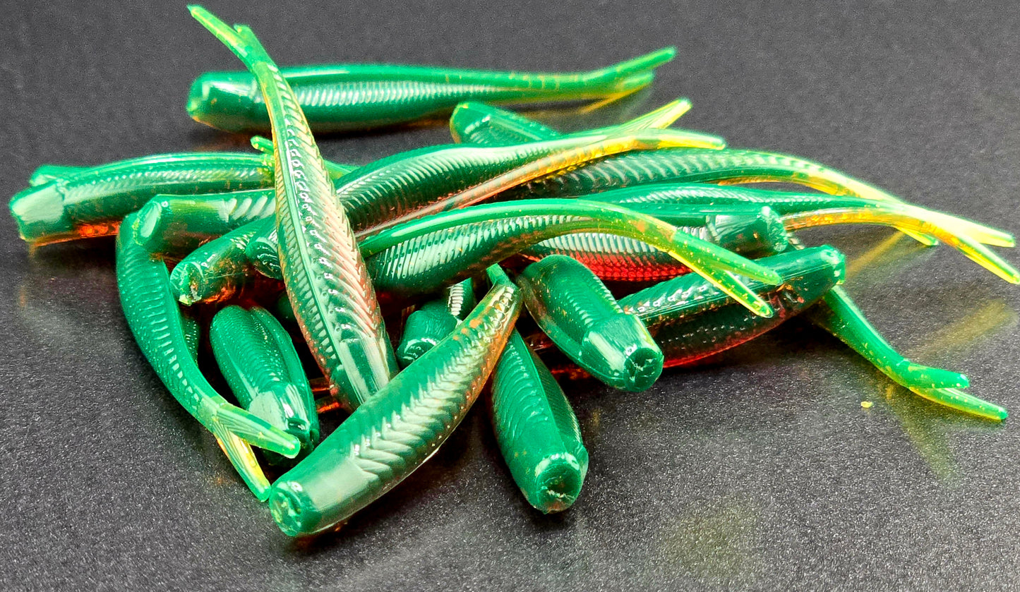 (20 ct.) 2" Tracer Shad Soft Plastic Bait - Solid Colors