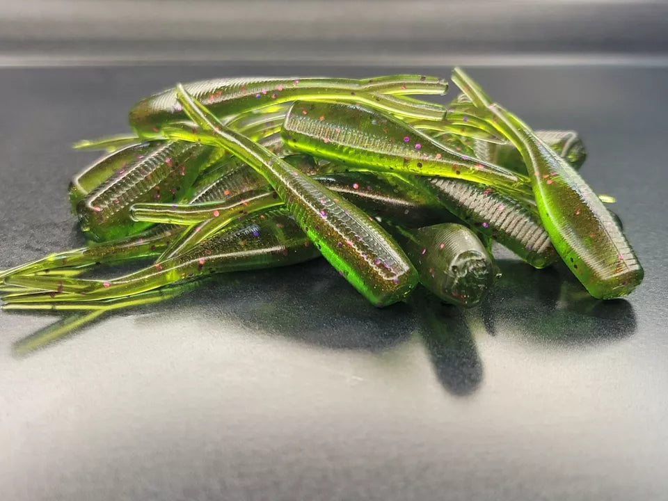 (20 ct.) 2" Slab Crusher Soft Plastic Bait - Solid Colors