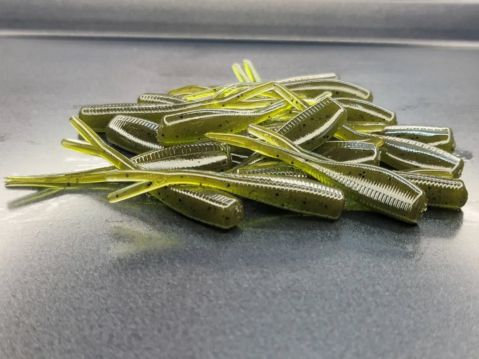(20 ct.) 2" Slab Crusher Soft Plastic Bait - Solid Colors
