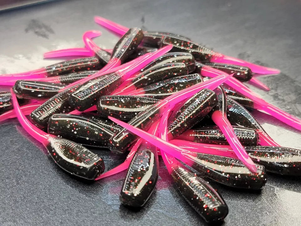 (24 ct.) 2" Slab Hunter Soft Plastic Bait - Hot Tails
