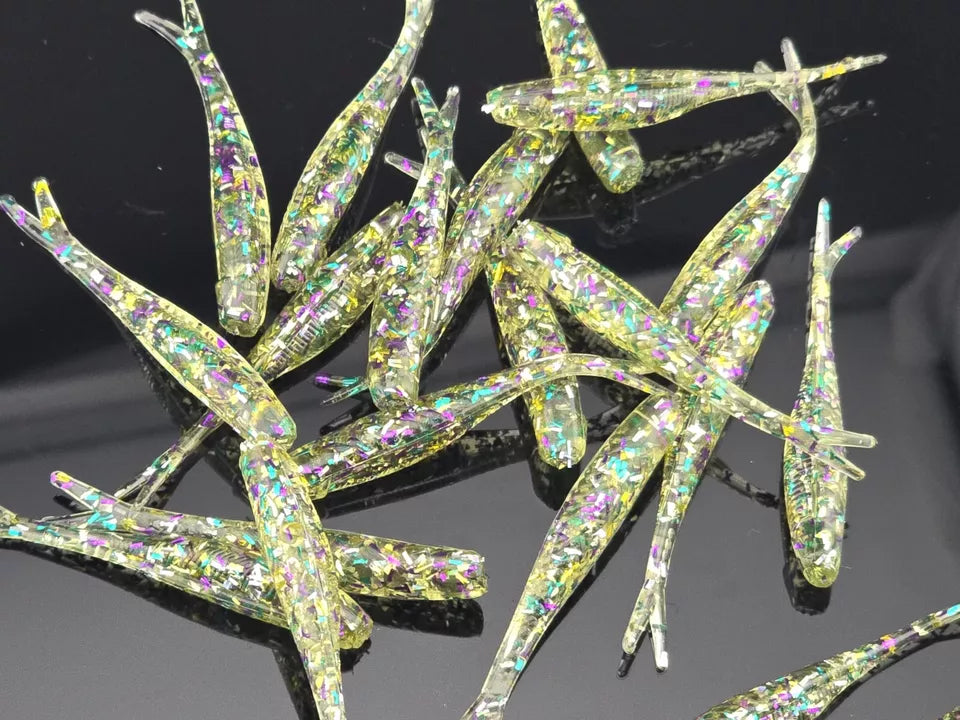 (20 ct.) 2" Tracer Shad Soft Plastic Bait - Solid Colors