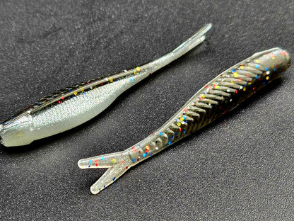 (20 ct.) 2" Tracer Shad Soft Plastic Bait - Laminate Colors