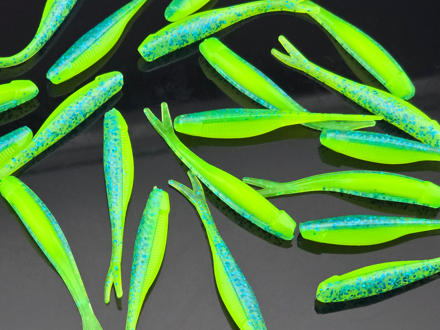 (20 ct.) 2" Tracer Shad Soft Plastic Bait - Laminate Colors
