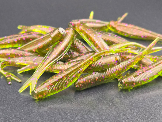 (20 ct.) 2" Tracer Shad Soft Plastic Bait - Solid Colors