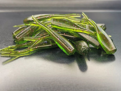 (20 ct.) 2" Slab Crusher Soft Plastic Bait - Solid Colors