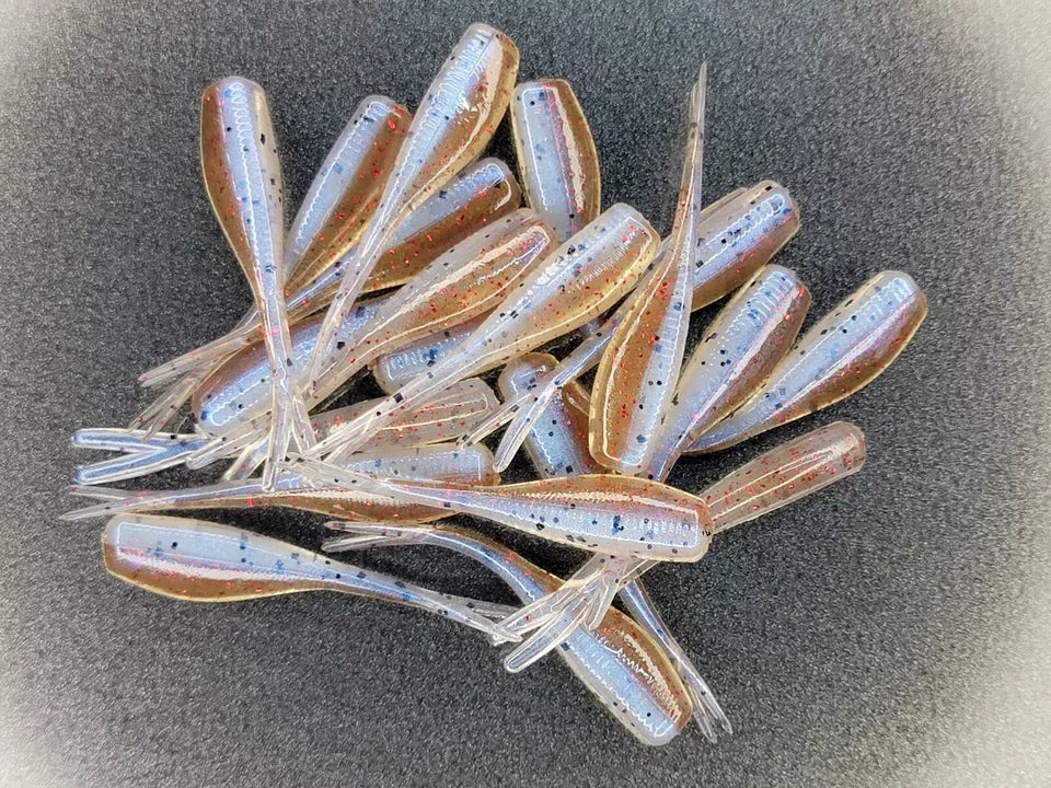 (20 ct.) 2" Slab Crusher Soft Plastic Bait - Laminate Colors